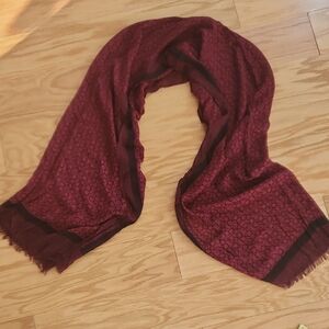 Calvin Klein Red Patterned Scarf